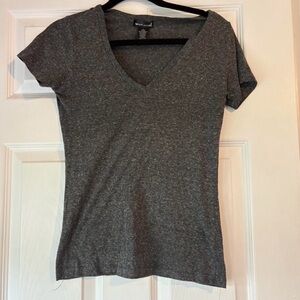 Wet Seal Charcoal V-Neck Tee